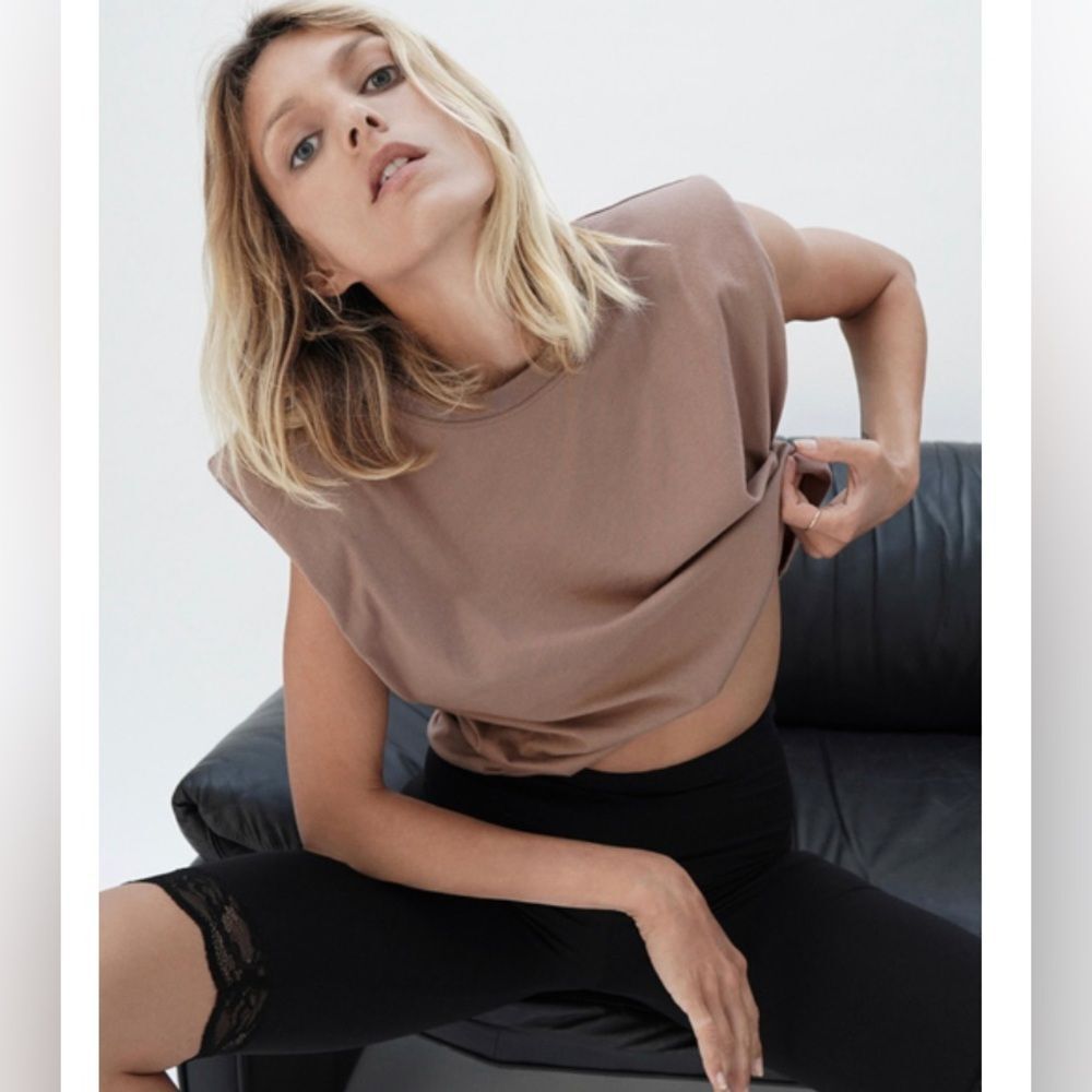 Zara Brown Sleeveless Blouse